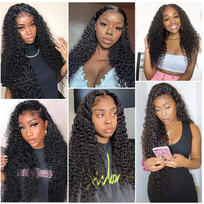 13×4 Deep Wave Lace Front Wig Brazilian Human Hair Lace Wigs