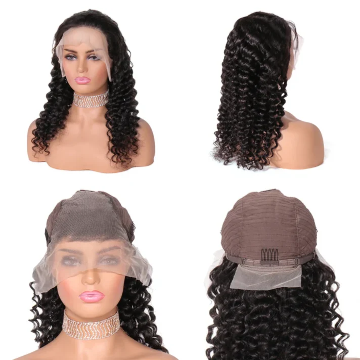 13×4 Deep Wave Lace Front Wig Brazilian Human Hair Lace Wigs