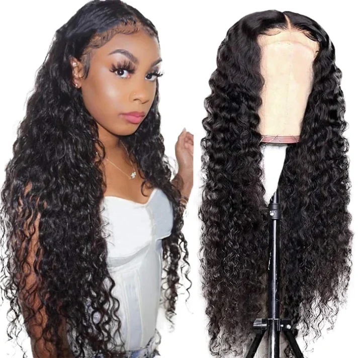 13×4 Deep Wave Lace Front Wig Brazilian Human Hair Lace Wigs