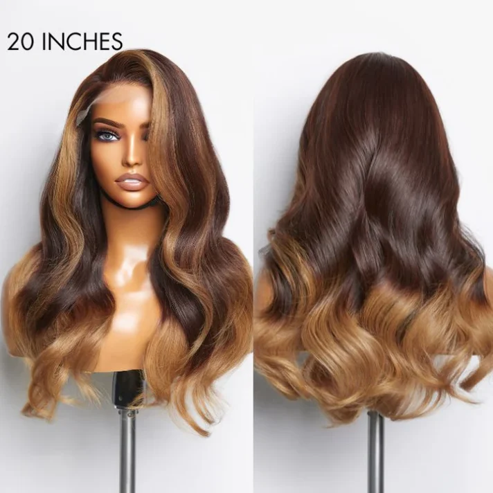 Limited Design | Blonde Ombre Highlights Loose Wave Glueless 5×5 Closure HD Lace Wig